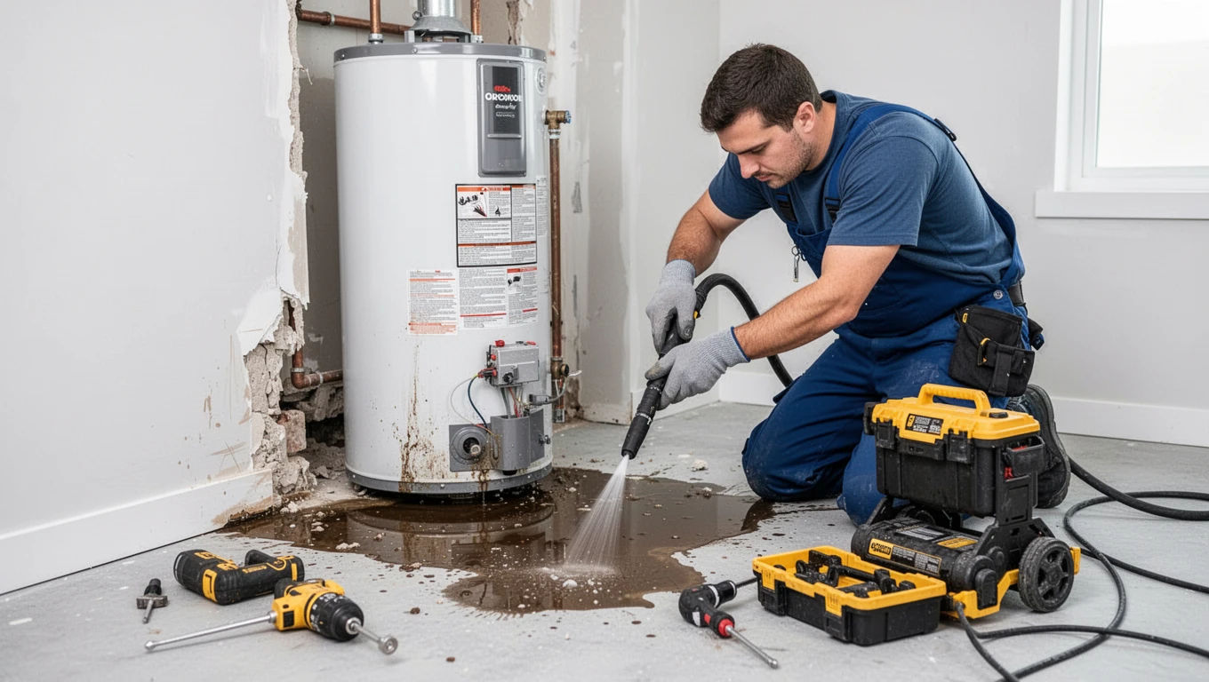 Water Heater Leak Cleanup